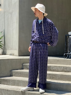 「KEEN（キーン）のアイテム（その他シューズ）」を使った、yamaguchiさん（メンズ・175cm）の夏コーディネート