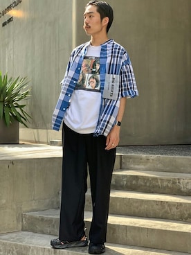 「WELLDER（ウェルダー）のアイテム」を使った、yamaguchiさん（メンズ・175cm）の夏コーディネート