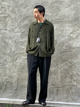 「HERISSON（エリソン）のアイテム」を使った、yamaguchiさん（メンズ・175cm）の夏コーディネート