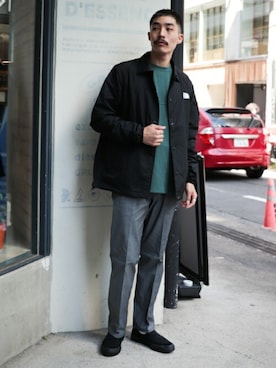 「THE NORTH FACE（ザノースフェイス）のアイテム（ナイロンジャケット）」を使った、yamaguchiさん（メンズ・175cm）の秋コーディネート