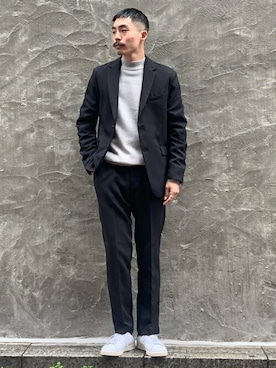 「417 EDIFICE（フォーワンセブンエディフィス）のアイテム（シューズ）」を使った、yamaguchiさん（メンズ・175cm）の秋コーディネート