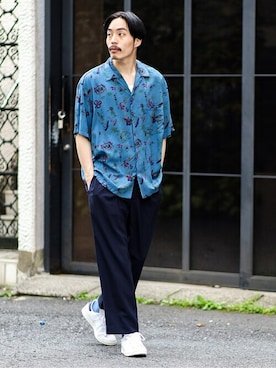 「417 EDIFICE（フォーワンセブンエディフィス）のアイテム（チノパンツ）」を使った、yamaguchiさん（メンズ・175cm）の春コーディネート