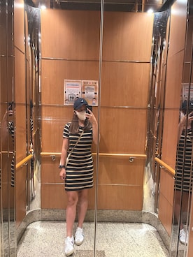 「PULL&BEAR（プルアンドベア）のアイテム（ワンピース/ドレス）」を使った、kkkkary_さん（レディース・155cm）の春コーディネート