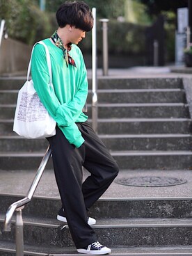 Zara ザラ の財布 小物 グリーン系 を使ったメンズ人気ファッションコーディネート Wear