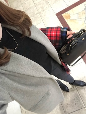 「PLST（プラステ）のアイテム（チェスターコート）」を使った、nhkm さん（レディース・166cm）の春コーディネート
