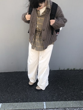 「RETRO GIRL（レトロガール）のアイテム（その他シューズ）」を使った、mi。さん（レディース・155cm）の冬コーディネート