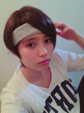 「SPINNS(スピンズ)のアイテム(ヘアバンド)」を使った、あおいさん(レディース・158cm)の夏コーディネート