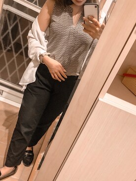 「BAYFLOW(BAYFLOW)」｜「アイテム（腕時計）」を使った、Miiさん（レディース・155cm）の夏コーディネート