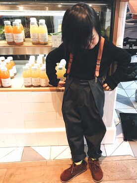 「FITH（フィス）のアイテム（ブーツ）」を使った、K★GA.さん（キッズ・110cm）の冬コーディネート