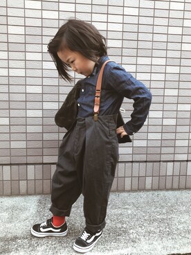 「FITH（フィス）のアイテム（スラックス）」を使った、K★GA.さん（キッズ・110cm）の冬コーディネート