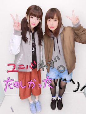 「ユニバ」｜「アイテム（スタジャン）」を使った、a ✡さん（レディース・162cm）の春コーディネート