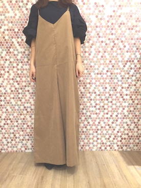 「earth music&ecology（アースミュージックアンドエコロジー）のアイテム（つなぎ/オールインワン）」を使った、keiaiさん（レディース・152cm）の夏コーディネート