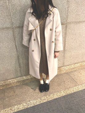 「chocomee（チョコミー）のアイテム（ダウンジャケット/コート）」を使った、Yukiさん（レディース・163cm）の冬コーディネート