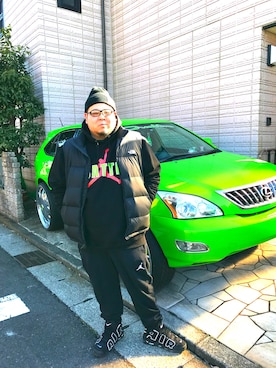 「Jordan」｜「アイテム（ダウンベスト）」を使った、Kiyoさん（メンズ・185cm）の冬コーディネート