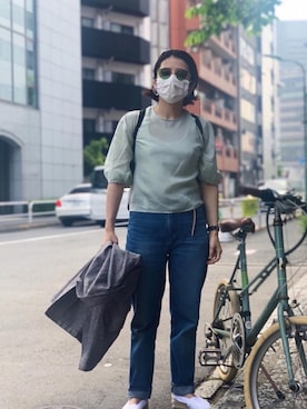 「08sircus（ゼロエイトサーカス）のアイテム」を使った、gunjianさん（レディース・148cm）の春コーディネート