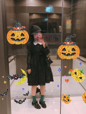 「halloween」｜「アイテム（ニットキャップ/ビーニー）」を使った、Piunk777💓さん（レディース・172cm）の秋コーディネート