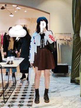 「H&M（エイチ・アンド・エム）のアイテム（ブルゾン）」を使った、Piunk777💓さん（レディース・172cm）の冬コーディネート