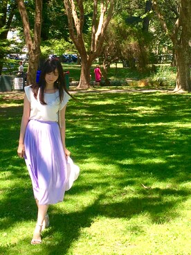 「ALDO（アルド）のアイテム（サンダル）」を使った、AstridChangさん（レディース・169cm）の夏コーディネート
