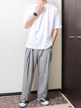 「KICS DOCUMENT.（キクス ドキュメント）のアイテム（パンツ）」を使った、かーるさん（メンズ・178cm）の夏コーディネート