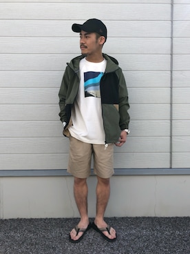 「B.C STOCK（ベーセーストック）のアイテム（帽子）」を使った、yamasas0911さん（メンズ・165cm）の春コーディネート