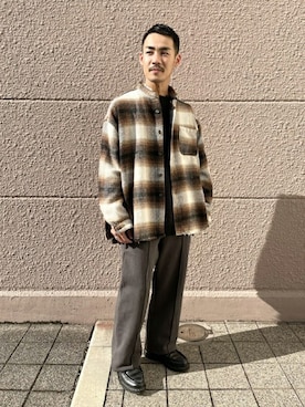 「INHERIT（インヘリット）のアイテム」を使った、yamasas0911さん（メンズ・165cm）の冬コーディネート