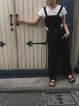 MISAKOさんの「WOMEN リブクルーネックT（半袖）」を使ったコーディネート