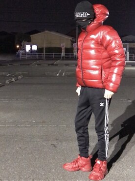 「AIR MAX」｜「アイテム（ダウンジャケット/コート）」を使った、zekihiroさん（メンズ・170cm）の冬コーディネート
