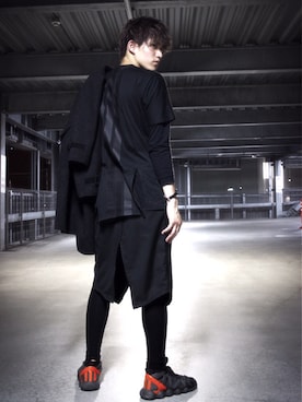 「Y-3（ワイスリー）のアイテム（その他）」を使った、ひとるさん（メンズ・180cm）の夏コーディネート