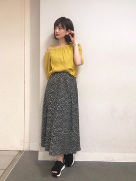 マジェスティックレゴンラフォーレ原宿店スタッフさん（レディース・163cm）の春コーディネート