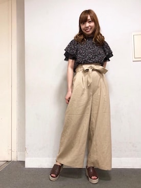 マジェスティックレゴンラフォーレ原宿店スタッフさん（レディース・152cm）の春コーディネート