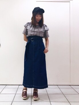 マジェスティックレゴンラフォーレ原宿店スタッフさん(レディース・152cm)の夏コーディネート
