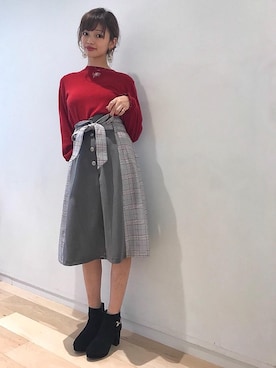 マジェスティックレゴンラフォーレ原宿店スタッフさん（レディース・163cm）の秋コーディネート