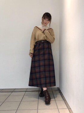 マジェスティックレゴンラフォーレ原宿店スタッフさん（レディース・156cm）の秋コーディネート