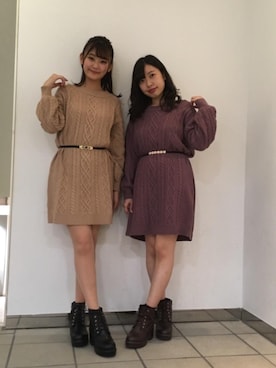 マジェスティックレゴンラフォーレ原宿店スタッフさん（レディース・162cm）の秋コーディネート