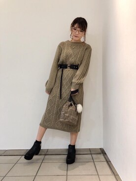 マジェスティックレゴンラフォーレ原宿店スタッフさん（レディース・156cm）の秋コーディネート