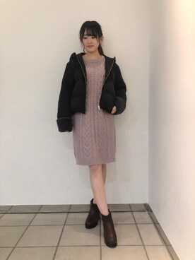「ハートケーブル」｜マジェスティックレゴンラフォーレ原宿店スタッフさん（レディース・162cm）の秋コーディネート