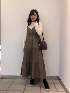 マジェスティックレゴンラフォーレ原宿店スタッフさん（レディース・152cm）の冬コーディネート