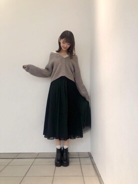 マジェスティックレゴンラフォーレ原宿店スタッフさん(レディース・162cm)の冬コーディネート