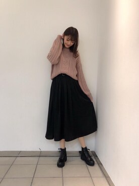 マジェスティックレゴンラフォーレ原宿店スタッフさん（レディース・162cm）の冬コーディネート