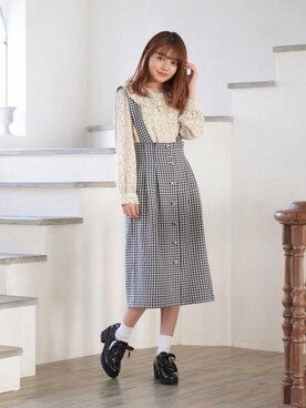 マジェスティックレゴンラフォーレ原宿店スタッフさん（レディース・163cm）の冬コーディネート