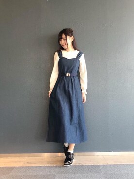 「amelier MAJESTIC LEGON（アメリエルマジェスティックレゴン）のアイテム」を使った、マジェスティックレゴンラフォーレ原宿店スタッフさん（レディース・157cm）の冬コーディネート