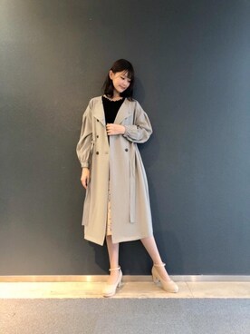「トレンドコーデ」｜「アイテム（その他アウター）」を使った、マジェスティックレゴンラフォーレ原宿店スタッフさん（レディース・162cm）の冬コーディネート