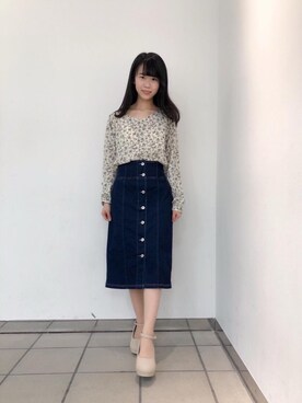 マジェスティックレゴンラフォーレ原宿店スタッフさん(レディース・154cm)の春コーディネート