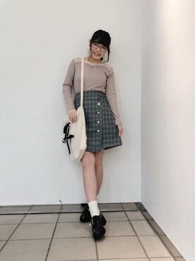 マジェスティックレゴンラフォーレ原宿店スタッフさん（レディース・156cm）の春コーディネート