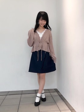 「amelier MAJESTIC LEGON（アメリエルマジェスティックレゴン）のアイテム」を使った、マジェスティックレゴンラフォーレ原宿店スタッフさん（レディース・154cm）の春コーディネート