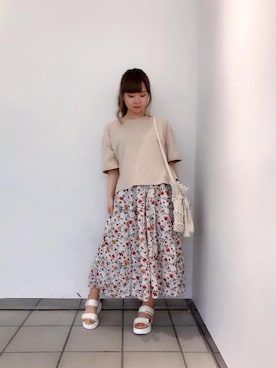 「amelier MAJESTIC LEGON（アメリエルマジェスティックレゴン）のアイテム」を使った、マジェスティックレゴンラフォーレ原宿店スタッフさん（レディース・150cm）の春コーディネート