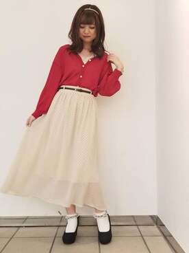 マジェスティックレゴンラフォーレ原宿店スタッフさん（レディース・155cm）の春コーディネート