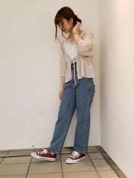 マジェスティックレゴンラフォーレ原宿店スタッフさん（レディース・155cm）の春コーディネート