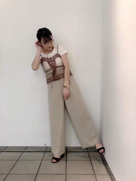 マジェスティックレゴンラフォーレ原宿店スタッフさん（レディース・156cm）の夏コーディネート