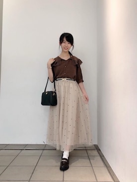 マジェスティックレゴンラフォーレ原宿店スタッフさん（レディース・154cm）の夏コーディネート